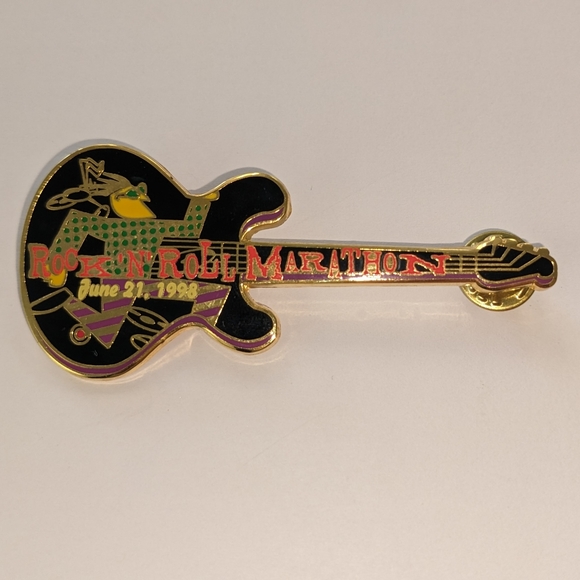 VTG JUNE 21ST 1998 ROCK N ROLL MARATHON GUITAR PIN - Picture 2 of 8